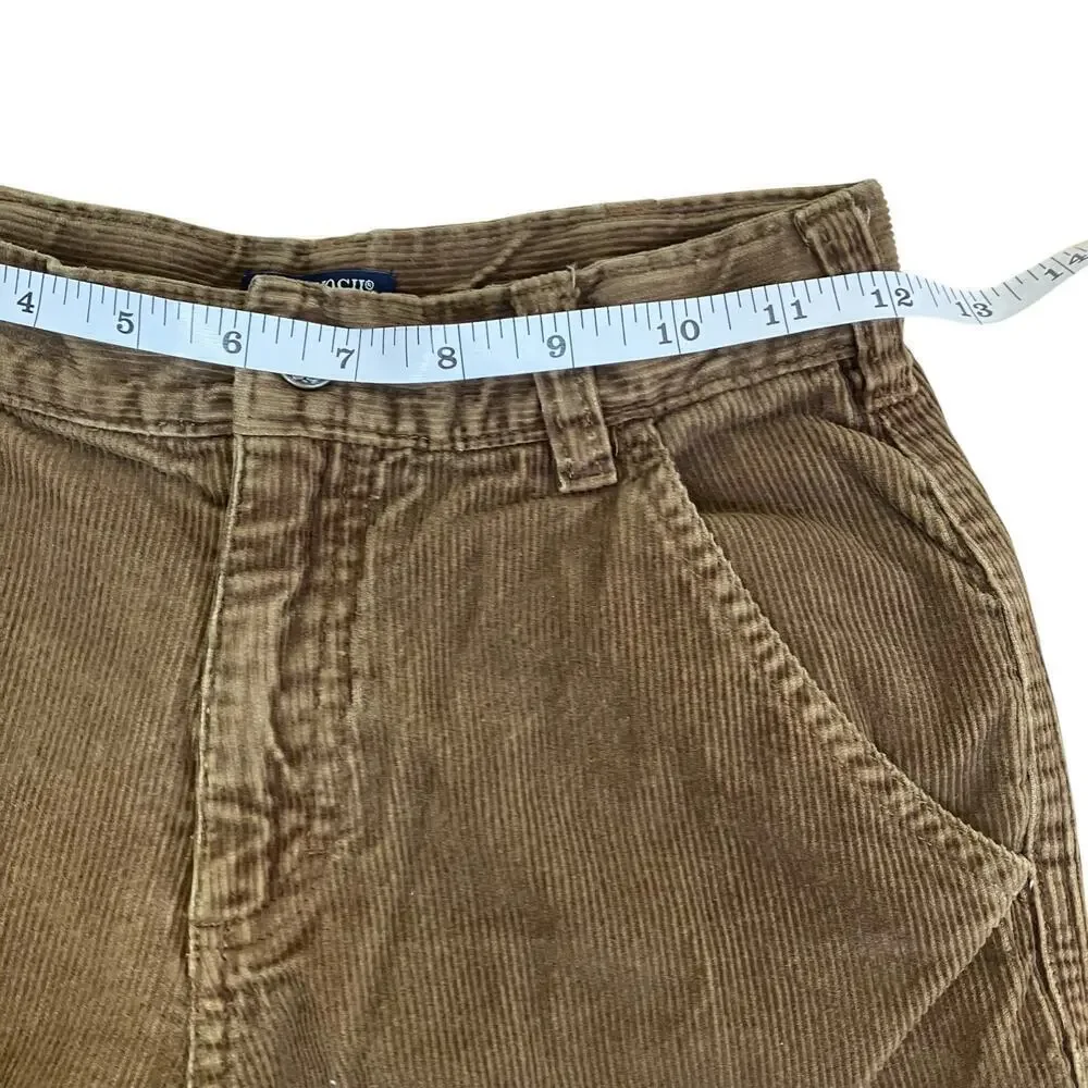 Oshkosh B'Gosh Boys Sz 7X Wide Leg Corduroy Cargo Pants Brown Casual